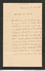 Nachlass Franz Steindachner, Brief von C. Heller an Franz Steindachner (22.02.1896), Inv.Nr. 212.11, Seite 1